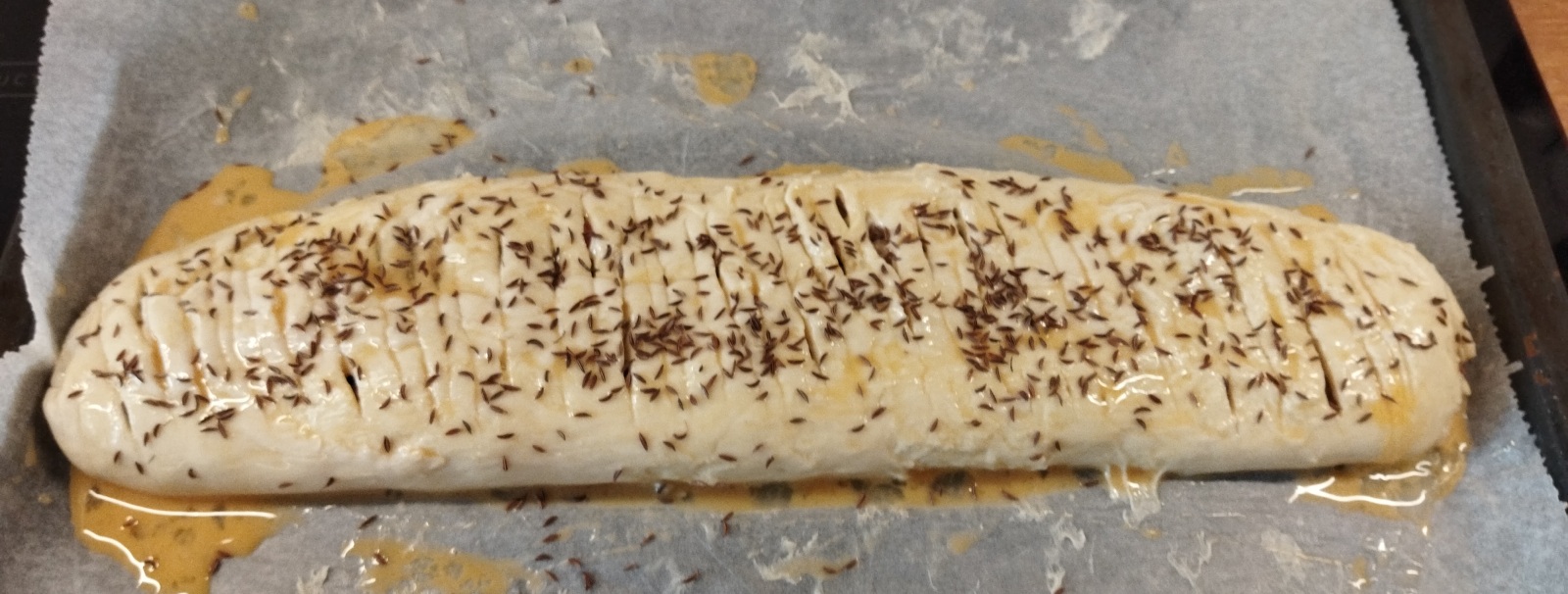 Slaný závin - před pečením