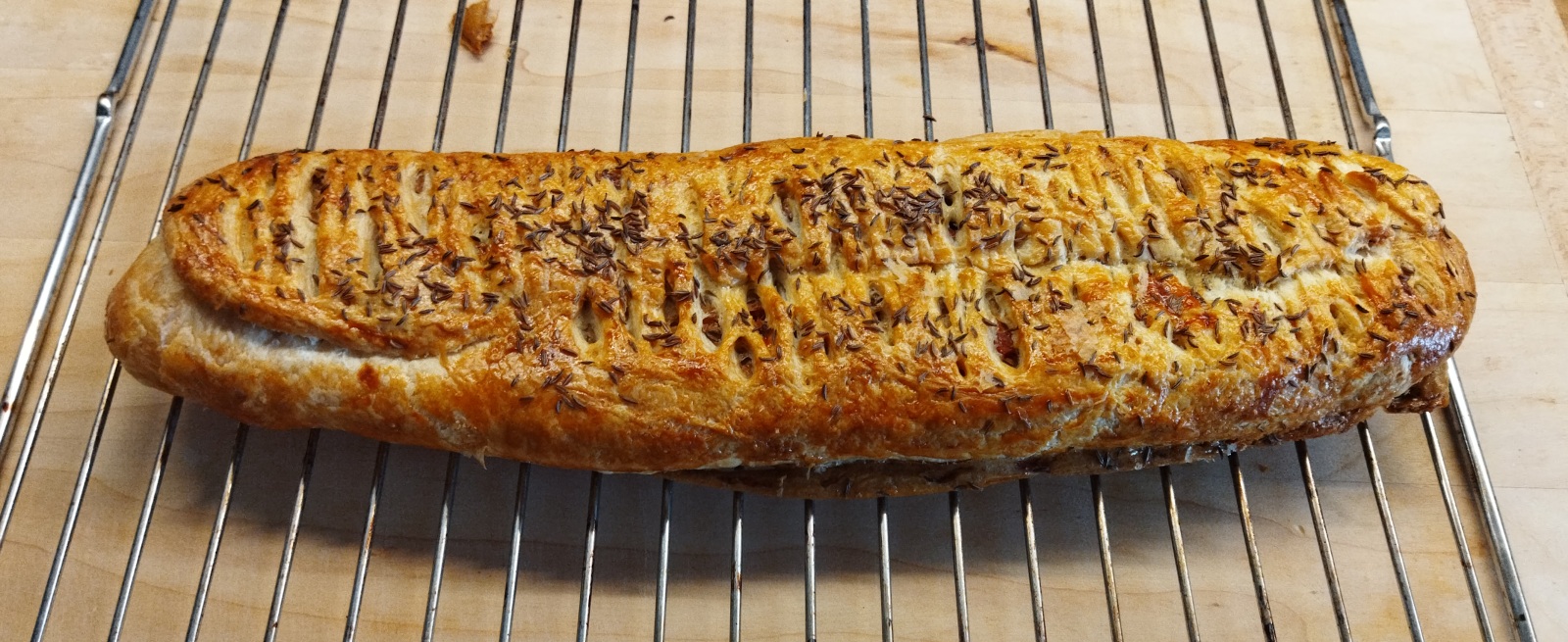 Slaný závin - upečeno