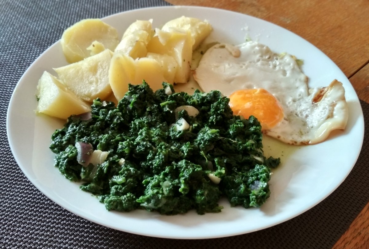 Špenát a volské voko